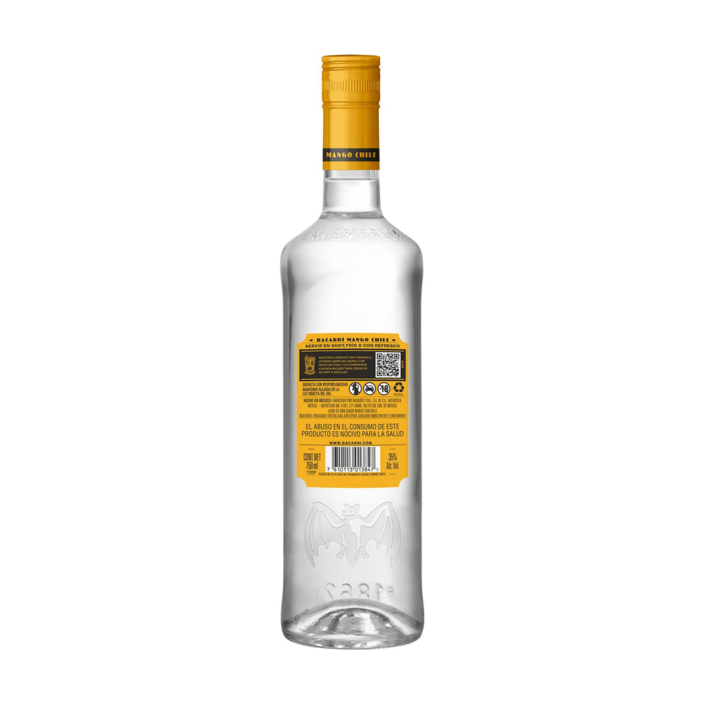 Bacardí Ron Sabor Mango y Chile de 750 ml